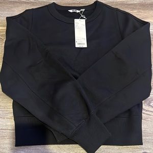 NWT Uniqlo Black Crewneck 100% Cotton